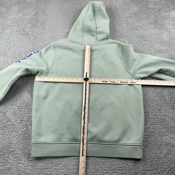 Carhartt Hoodie Womens XL Green Clarksburg Relaxed Fit Logo Fleece Pullover - Picture 5 of 11